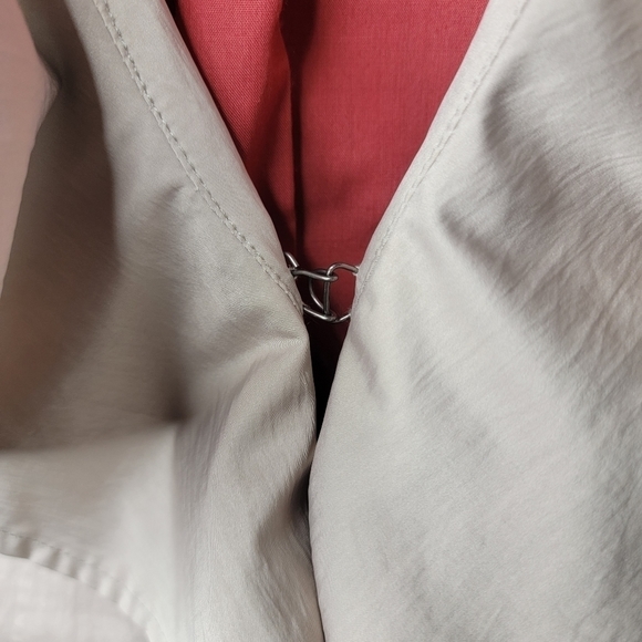 Willi Smith Medium Cream Ruffle Blazer Jacket with Orange Lining - Picture 5 of 14